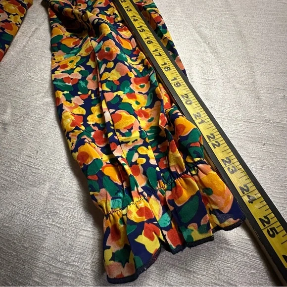 NWT BTFBM Floral Long Sleeve Blouse - Multicolor Large - Picture 10 of 13
